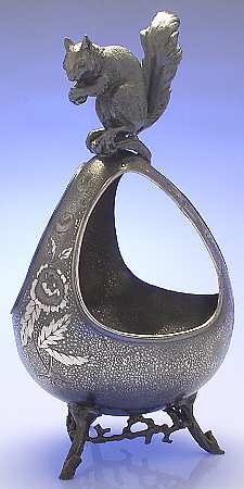 Silverplate Hollowware Figurine Egg Basket