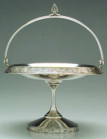 Silverplate Hollowware Footed Handled Cake Basket
