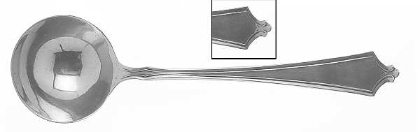 Abraham Lincoln (Sterling, 1910) Round Bowl Soup Spoon (Bouillon)