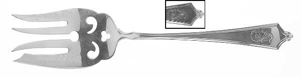 Abraham Lincoln (Sterling, 1910) Small Solid Cold Meat Serving Fork