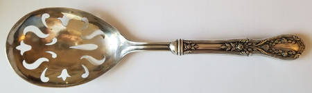 American Beauty (Sterling, 1935) Pierced Casserole Spoon with Silverplate Bowl