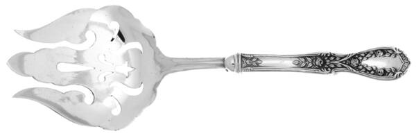 American Beauty (Sterling, 1935) Salad Serving Fork with Plated Prongs