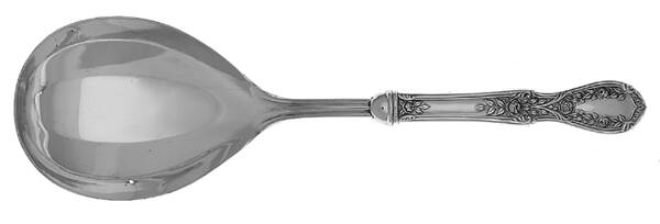 American Beauty (Sterling, 1935) Casserole Spoon with Silverplate Shell Bowl