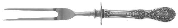 American Beauty (Sterling, 1935) Small Steak Carving Fork with Stainless Prongs