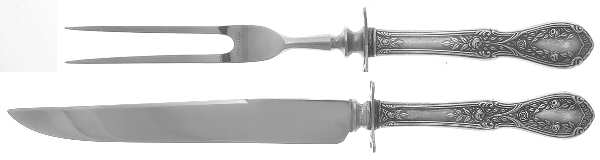 American Beauty (Sterling, 1935) Small Stainless Blade 2-Piece Steak Carving Set