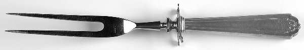 Beaux Art (Sterling 1910, 1932) Small Steak Carving Fork with Stainless Prongs