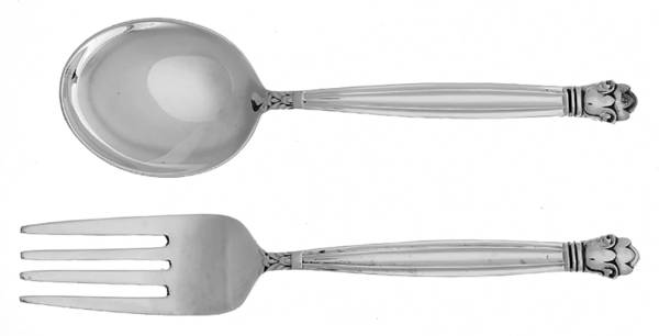 Copenhagen (Sterling, 1936, No Monograms) 2 Pc Baby Set (BF, BS) by Manchester
