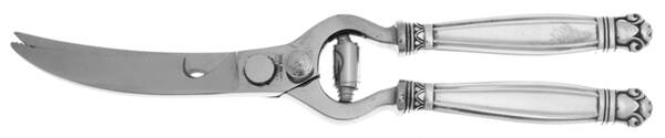 Copenhagen (Sterling, 1936, No Monograms) Poultry Shears with Stainless Blades by Manchester