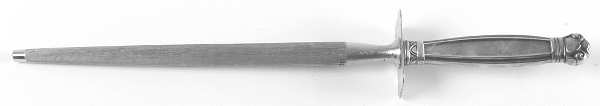 Copenhagen (Sterling, 1936, No Monograms) Large Steel Rod Knife Sharpener
