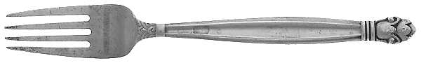 Copenhagen (Sterling, 1936, No Monograms) Solid Youth Tea Fork by Manchester