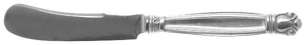 Copenhagen (Sterling, 1936, No Monograms) Butter Spreader Hollow Hdl-Paddle/Stainless Blade