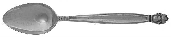 Copenhagen (Sterling, 1936, No Monograms) Five O'Clock Teaspoon by Manchester