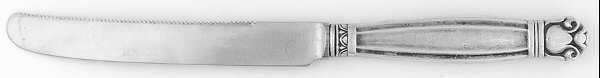 Copenhagen (Sterling, 1936, No Monograms) Orange Knife with Stainless Blade by Manchester