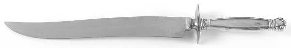 Copenhagen (Sterling, 1936, No Monograms) Large Stainless Blade Roast Carving Knife