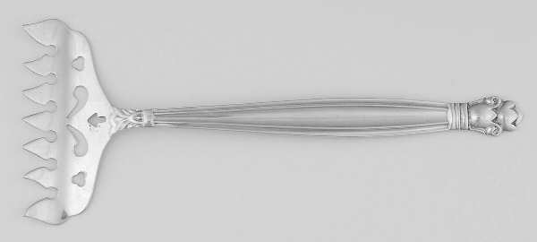 Copenhagen (Sterling, 1936, No Monograms) Large Solid Tined Sardine Serving Fork
