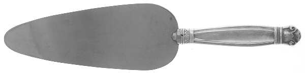 Copenhagen (Sterling, 1936, No Monograms) Pie Server with Stainless Blade