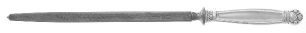 Copenhagen (Sterling, 1936, No Monograms) Large Roast Steel Rod Knife Sharpener