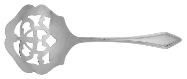 Dixie (Sterling, 1910-1932) Small Pierced Nut Serving Spoon