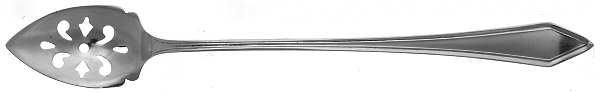 Dixie (Sterling, 1910-1932) Pierced Bowl Long Handle Olive Spoon