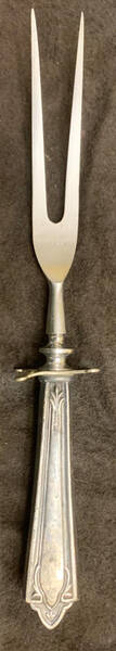 Doric (Sterling, 1932) Large Stainless-Prong Roast Carving Fork