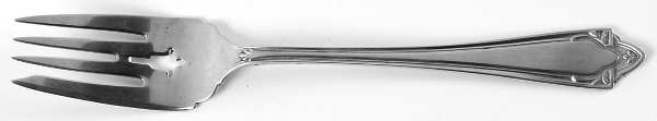 Doric (Sterling, 1932) Small Solid Cold Meat Serving Fork