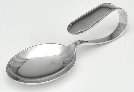 Fleetwood (Sterling, 1910) Curved Handle Baby Spoon