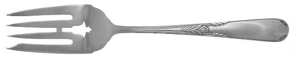 Fleetwood (Sterling, 1910) Medium Solid Cold Meat Serving Fork by Manchester