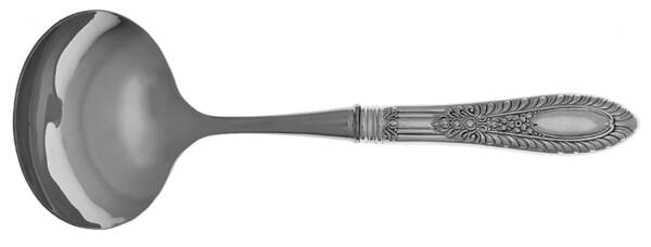 Gadroonette (Sterling, 1938, No Monograms) Gravy Ladle with No Spout Stainless Bowl HC