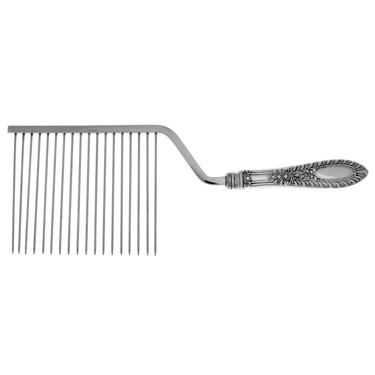 Gadroonette (Sterling, 1938, No Monograms) Cake Breaker with Silverplate Prongs by Manchester