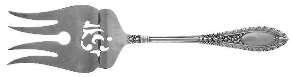 Gadroonette (Sterling, 1938, No Monograms) Small Solid Fish Serving Fork