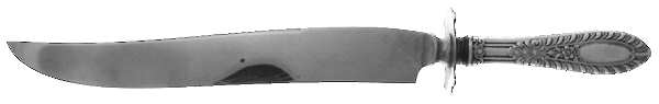Gadroonette (Sterling, 1938, No Monograms) Large Stainless Blade Roast Carving Knife