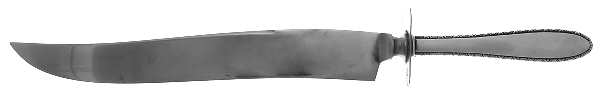Manchester (Sterling, 1932, No Monograms) Large Stainless Blade Roast Carving Knife