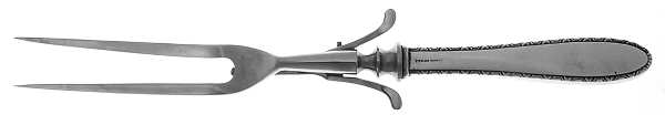 Manchester (Sterling, 1932, No Monograms) Large Stainless-Prong Roast Carving Fork
