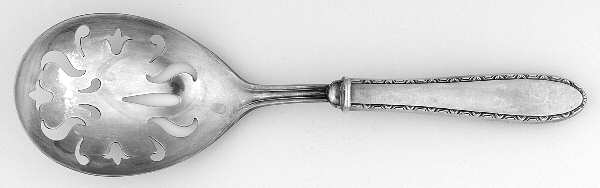 Manchester (Sterling, 1932, No Monograms) Pierced Casserole Spoon with Silverplate Bowl