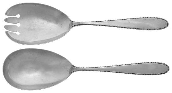 Manchester (Sterling, 1932, No Monograms) (2 Pc) Solid Salad Set