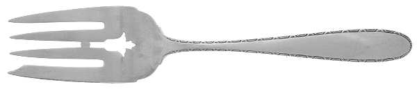 Manchester (Sterling, 1932, No Monograms) Small Solid Cold Meat Serving Fork