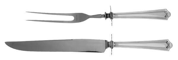 Mary Warren (Sterling, 1910-1932) Small Stainless Blade 2-Piece Steak Carving Set