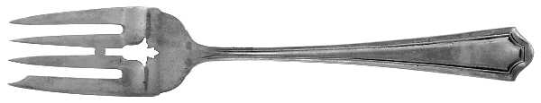 Mary Warren (Sterling, 1910-1932) Medium Solid Cold Meat Serving Fork