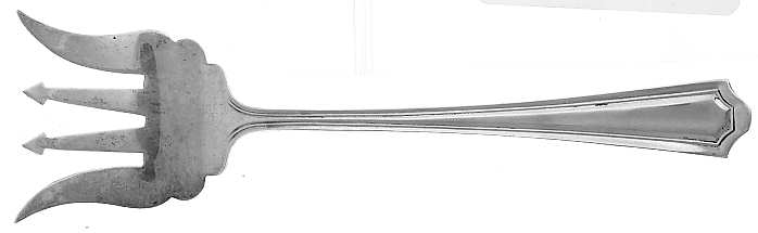 Mary Warren (Sterling, 1910-1932) Large Solid Tined Sardine Serving Fork