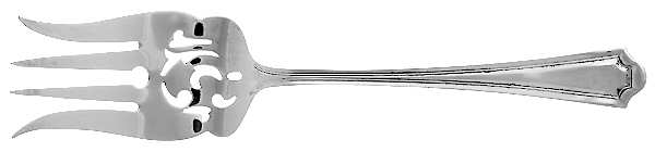 Mary Warren (Sterling, 1910-1932) Small Solid Cold Meat Serving Fork