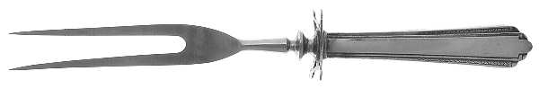 Park Avenue (Sterling, 1931, No Monograms) Small Carving Fork W/Sterling Guard