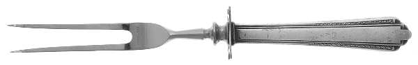 Park Avenue (Sterling, 1931, No Monograms) Small Carving Fork Stainless Prong W/Sterling Guar
