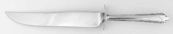 Park Avenue (Sterling, 1931, No Monograms) Large Carving/Roast Knife StnlBl w/Sterling Guard