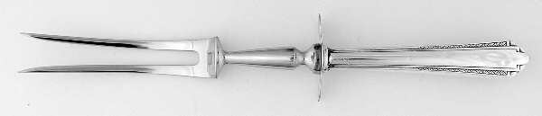 Park Avenue (Sterling, 1931, No Monograms) Lg Carving/Roast Fork-Stn Prong w/Sterling Guard