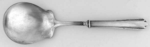 Park Avenue (Sterling, 1931, No Monograms) Casserole Spoon with Smooth Silverplate Bowl