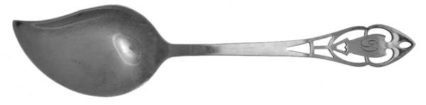 Pierced Handle (Sterling, 1951) Large Monogram Solid Jelly Server