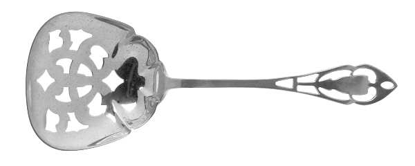 Pierced Handle (Sterling, 1951) Small Pierced Nut Serving Spoon