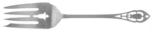 Pierced Handle (Sterling, 1951) Fork-Cold Meat/Servg-Sm/Solid