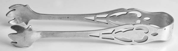 Pierced Handle (Sterling, 1951) Sugar Tongs