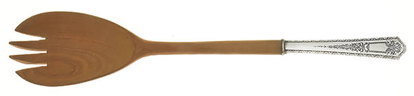 Princess (Sterling, 1910-1932) Salad Serving Fork with Wooden Prongs